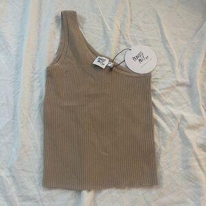 Princess Polly Ribbed Beige Tank